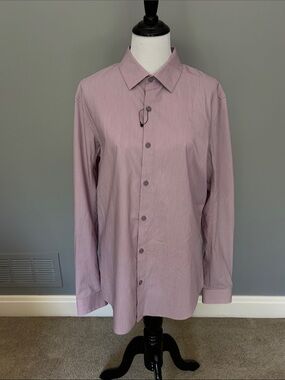 lululemon athletica Men's Long Sleeve Button-Up Shirt - Dusty Pink